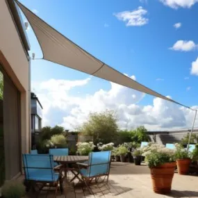 Voile d'ombrage triangualra, impperméable, 3.6m ⋆ Lehner Versand